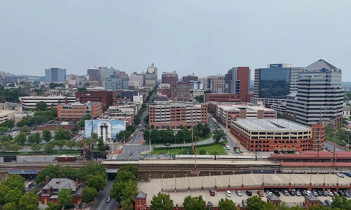 Brandy Wine cityscape and surrounding landscape